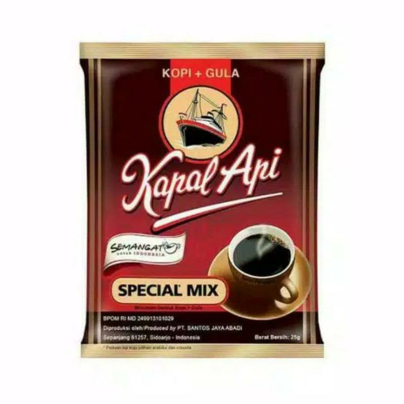 

kopi item kapal api mix 25g 1renceng (10sachet)