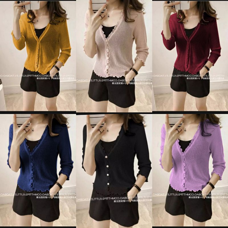 MDLV ~ CARDI JULI RAJUT CARDIGAN KOREA RAJUT CARDIGAN RAJUT LENGAN PANJNG BEST SELLER FASHION IMPORT