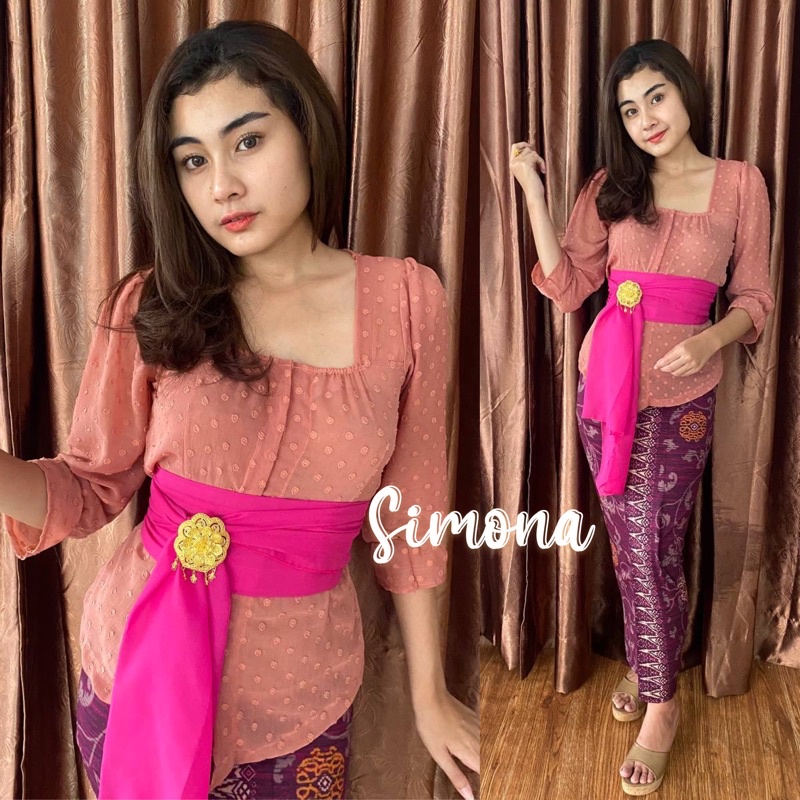 kebaya bali jadi sabrina uragiri brokat M - XXL (kebaya saja)