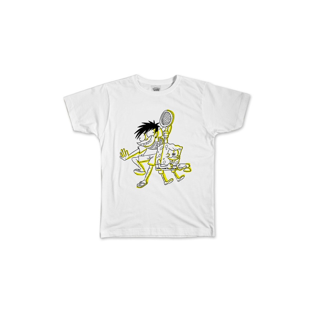 T-Shirt Si Juki x Spongebob White Shadow