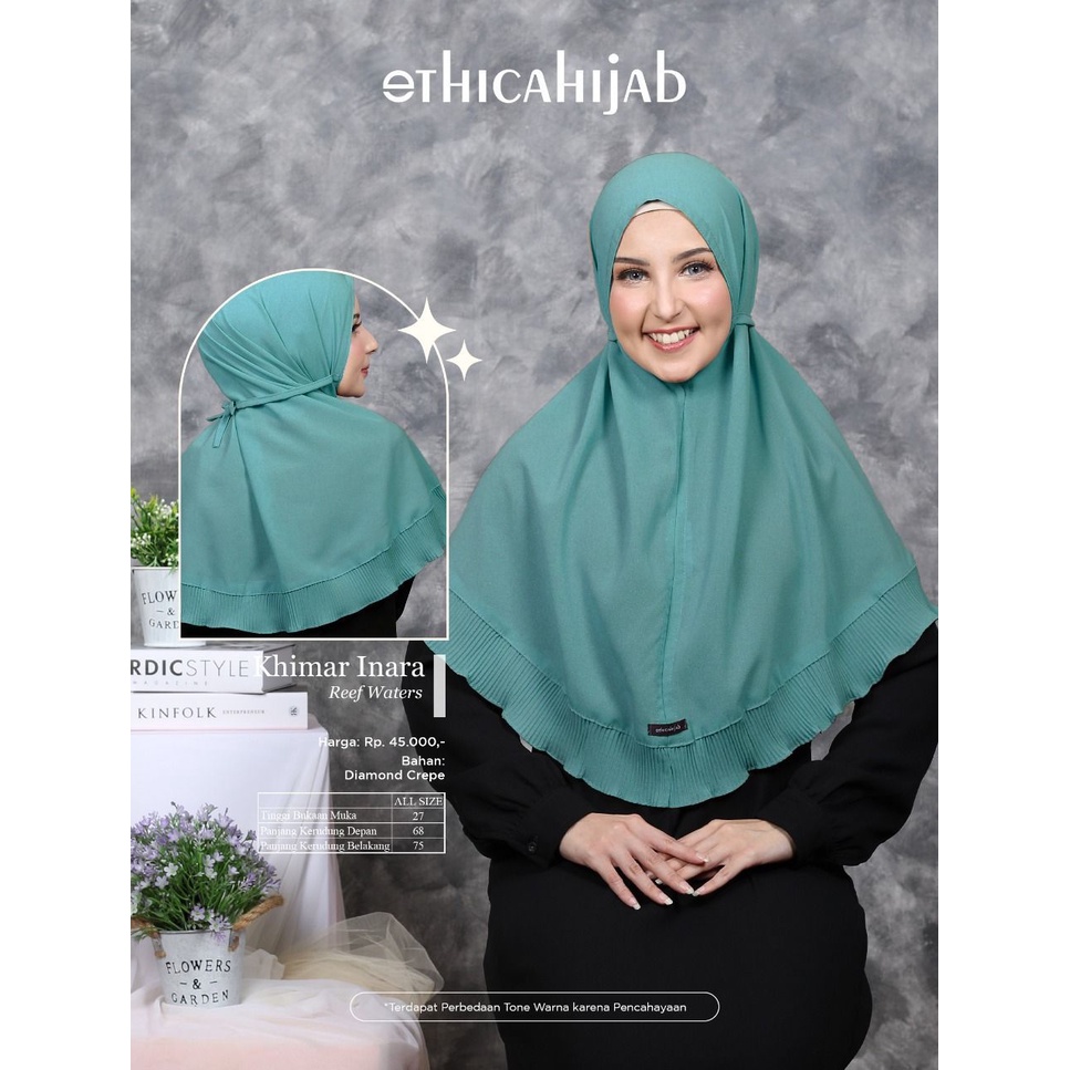 DAILY KHIMAR INARA ~ BY ETHICA HIJAB/ HIJAB INSTAN Nyaman Adem Ringan Jilbab Daily