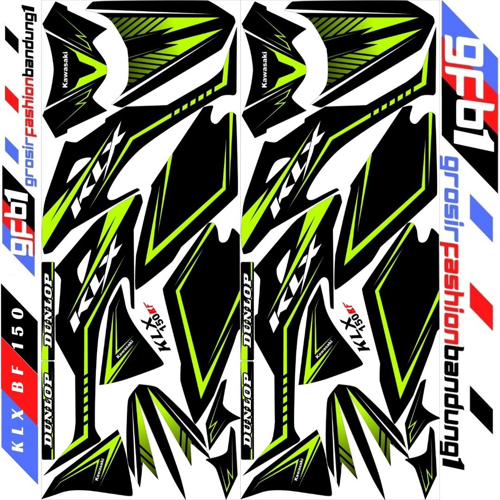 Decal Motorcross Trail Adventure KLX BF 150 Variasi DUNLOP