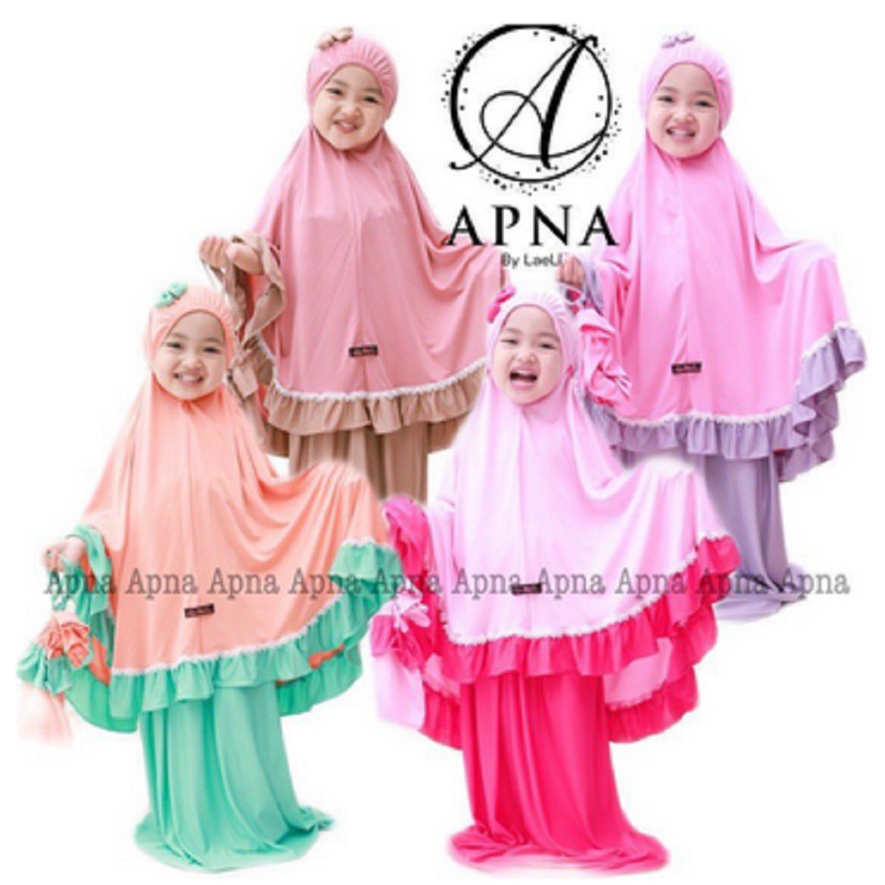 bisa cod Mukena Anak 3-6 th Anak SD jersey  bahan jersey super adem