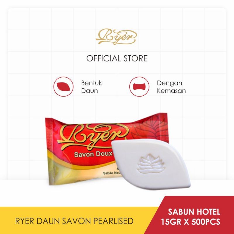 Sabun Hotel Ryer 15gr / Sabun Daun Savon