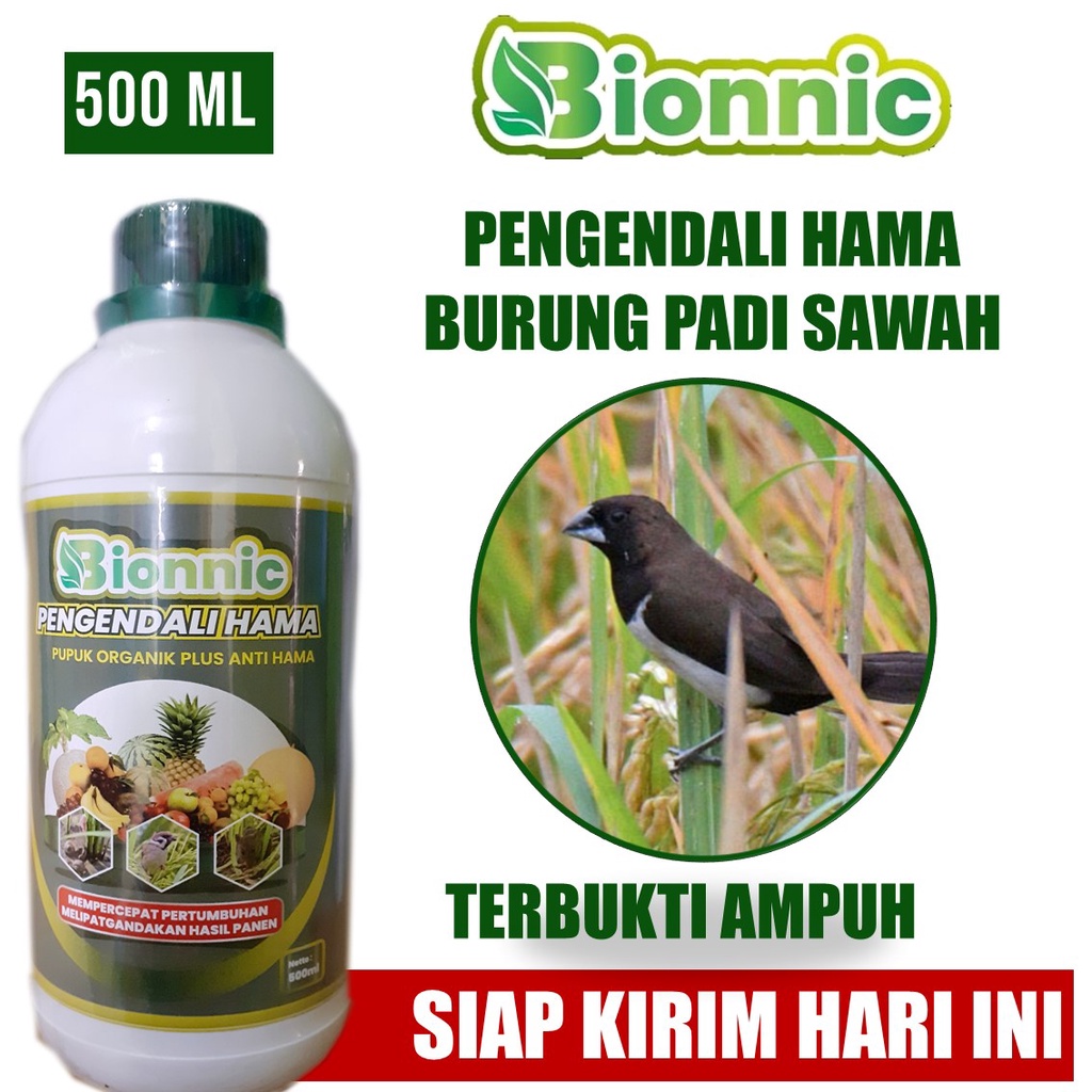 [REKOMENDED] Pupuk Organik Semprot Racun Burung Pipit Terbaik BIONNIC 500 ml- Obat Hama Burung Pipit