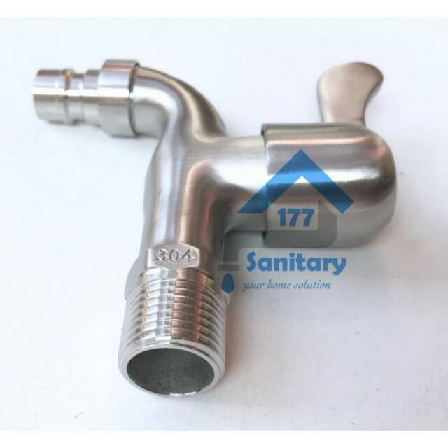 Kran taman tembok asli stanlis sus 304 kran air kran sambungan ke selang kran murah asli stanlis 304