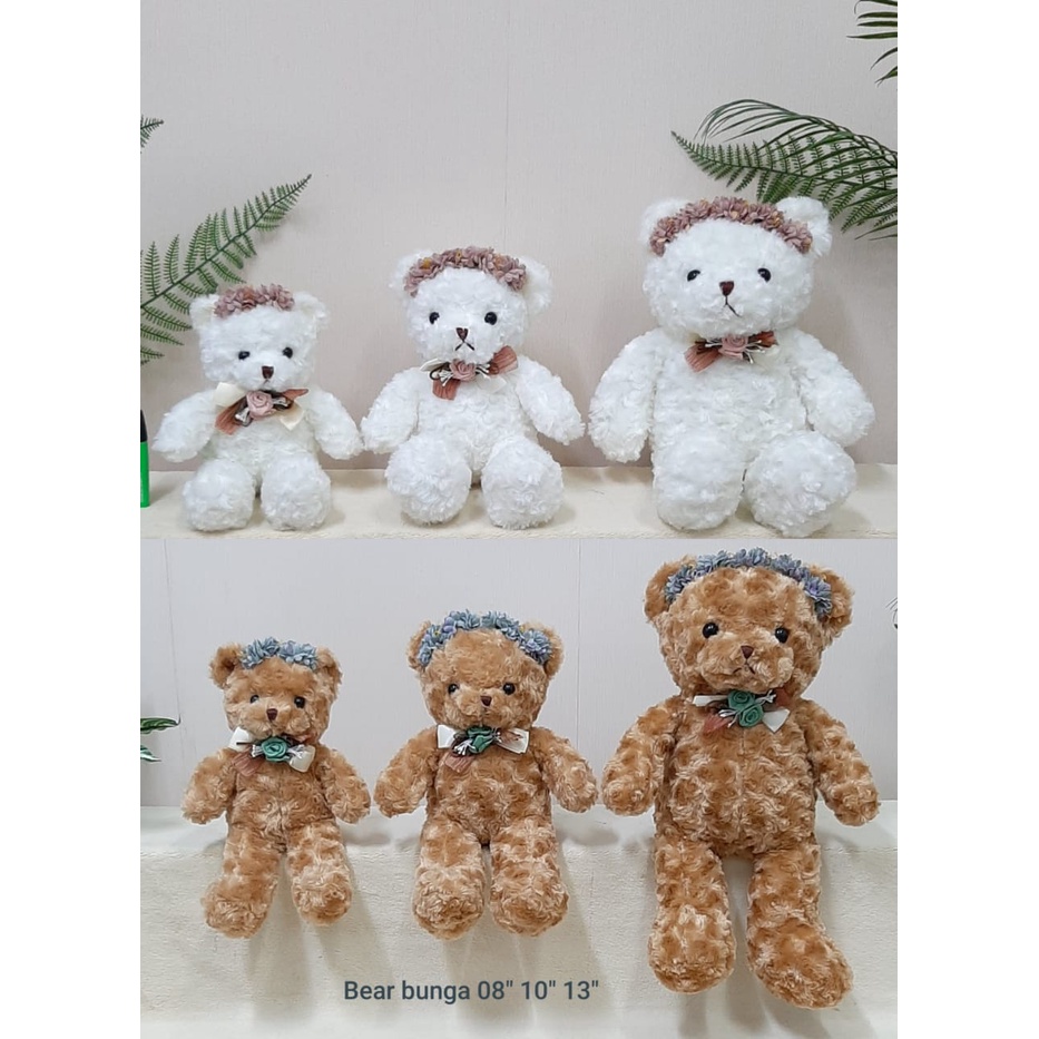 Boneka Teddy Bear Bunga Size 13&quot;/45cm/boneka beruang/boneka kado ultah/Boneka Bear