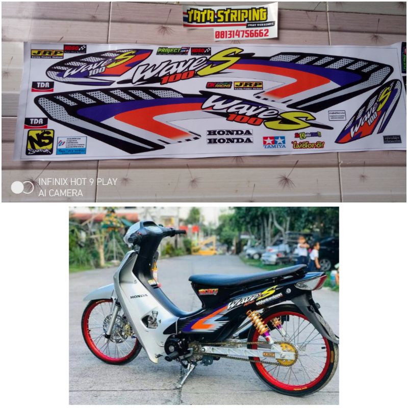 striping stiker wave 100 thailand wave s