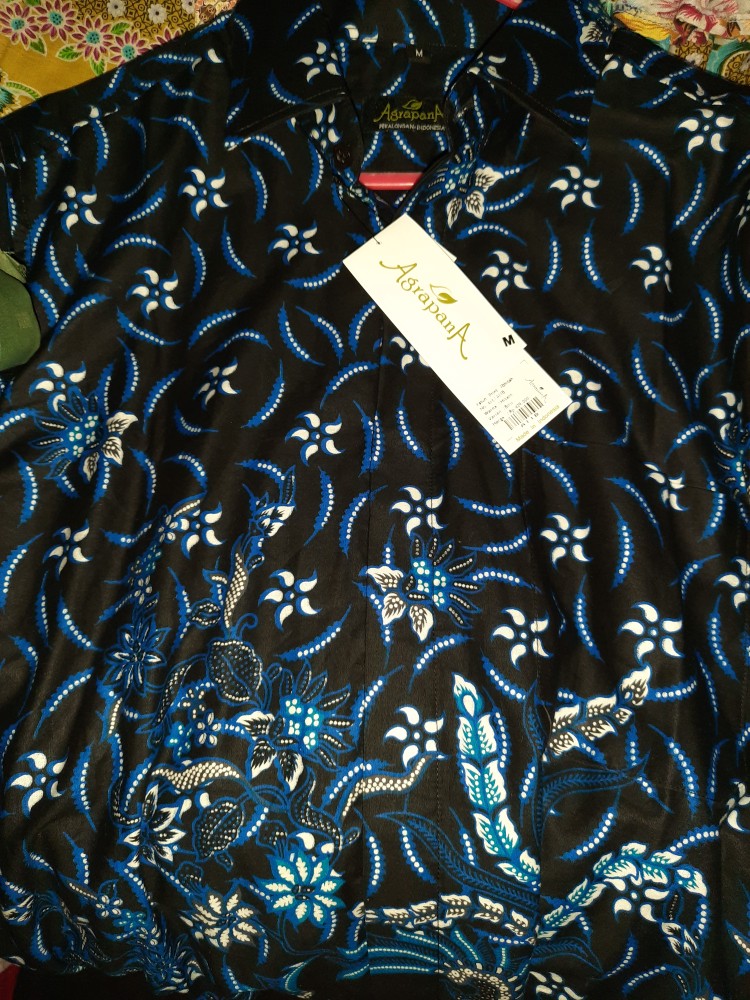 Agrapana Baju Kemeja Batik Pria Cowok Lengan Panjang Modern Premium Couple Original Pekalongan Abhit