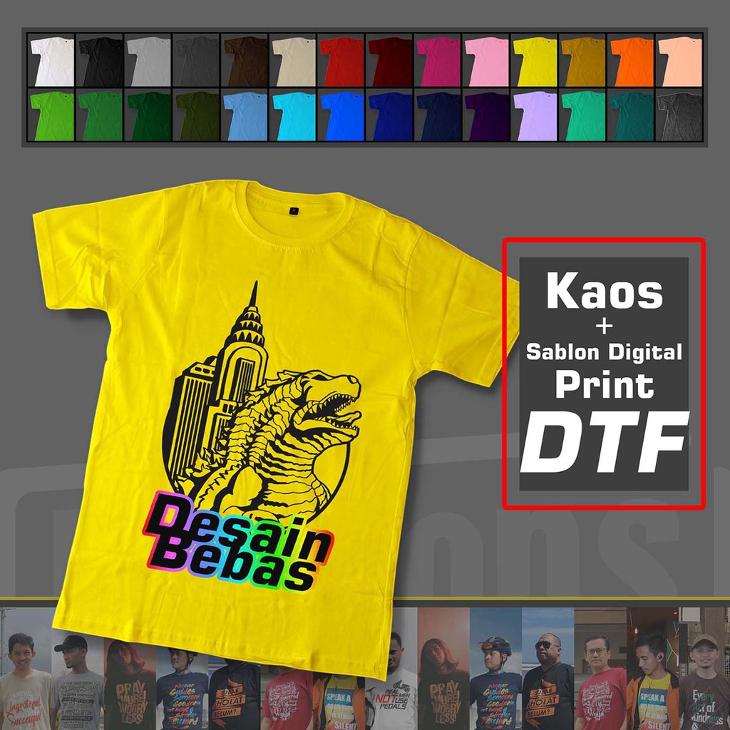 Jual Custom Kaos Print Sablon Digital Dtf Direct Transfer Film Shopee Indonesia 8741