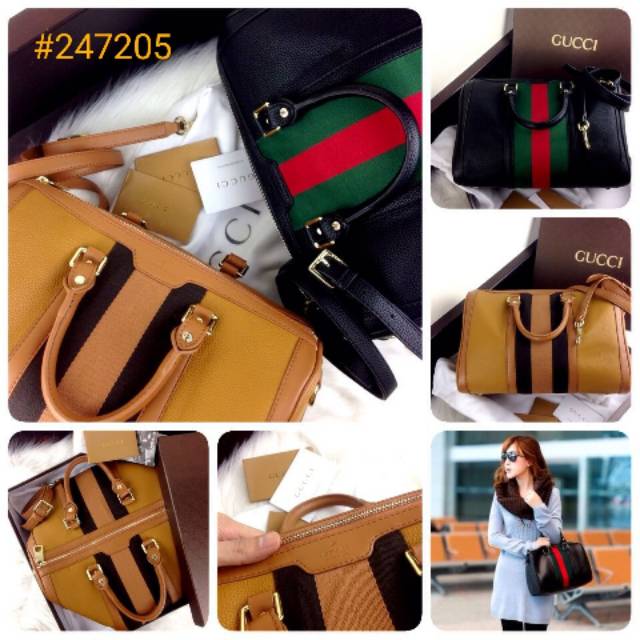 #247205 New Arrival GUCCI Speedy Boston Vintage Top Handle Leather Bag SS18 sz 33x20x17cm