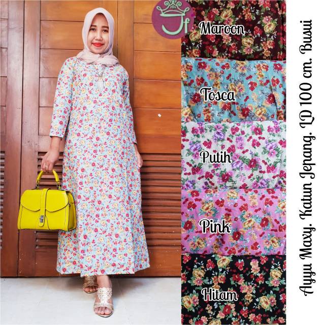 Grosir gamis remaja katun jepang standar murah