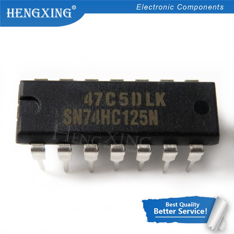 100pcs IC SN74HC125N 74HC125 Quad buffer line driver DIP-14