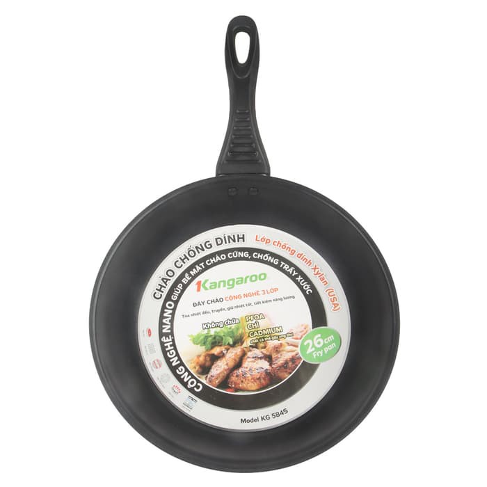 Wajan Fry Pan Stainless Induksi Kangaroo KG-584S