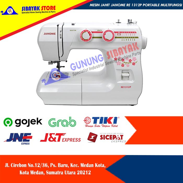 Mesin Jahit Janome RE 1312P Portable Multifungsi