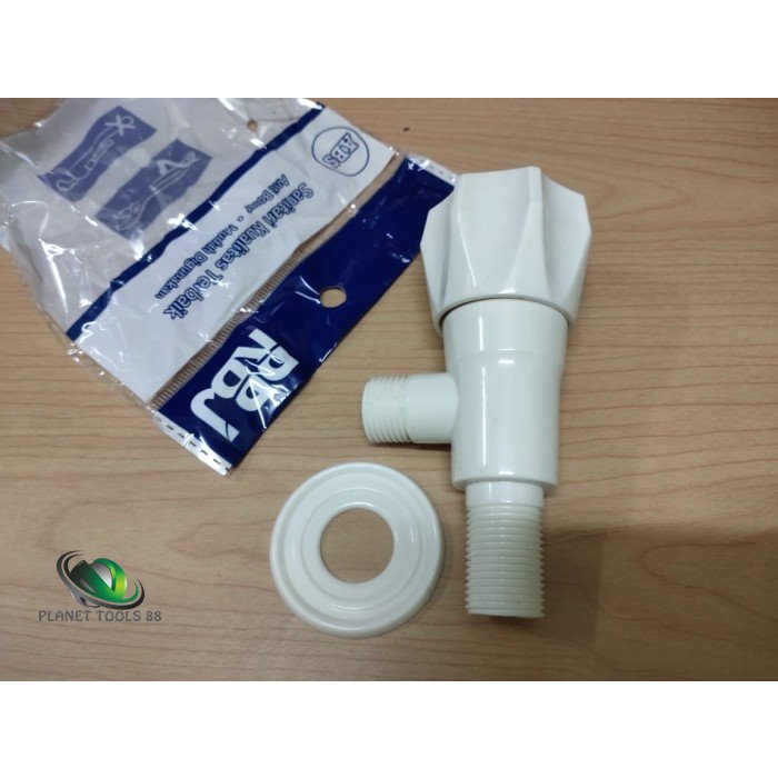 PLANET- KRAN KERAN SHOWER F PVC PLASTIK RBJ STOP KRAN KNIE KLOSET WC MAHKOTA