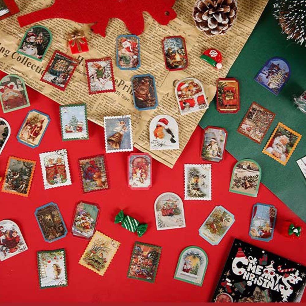 Mxbeauty Christmas Stationery Stiker Scrapbooking Jurnal Santa Claus Pohon Natal Snowman Merry Christmas Perlengkapan Sekolah