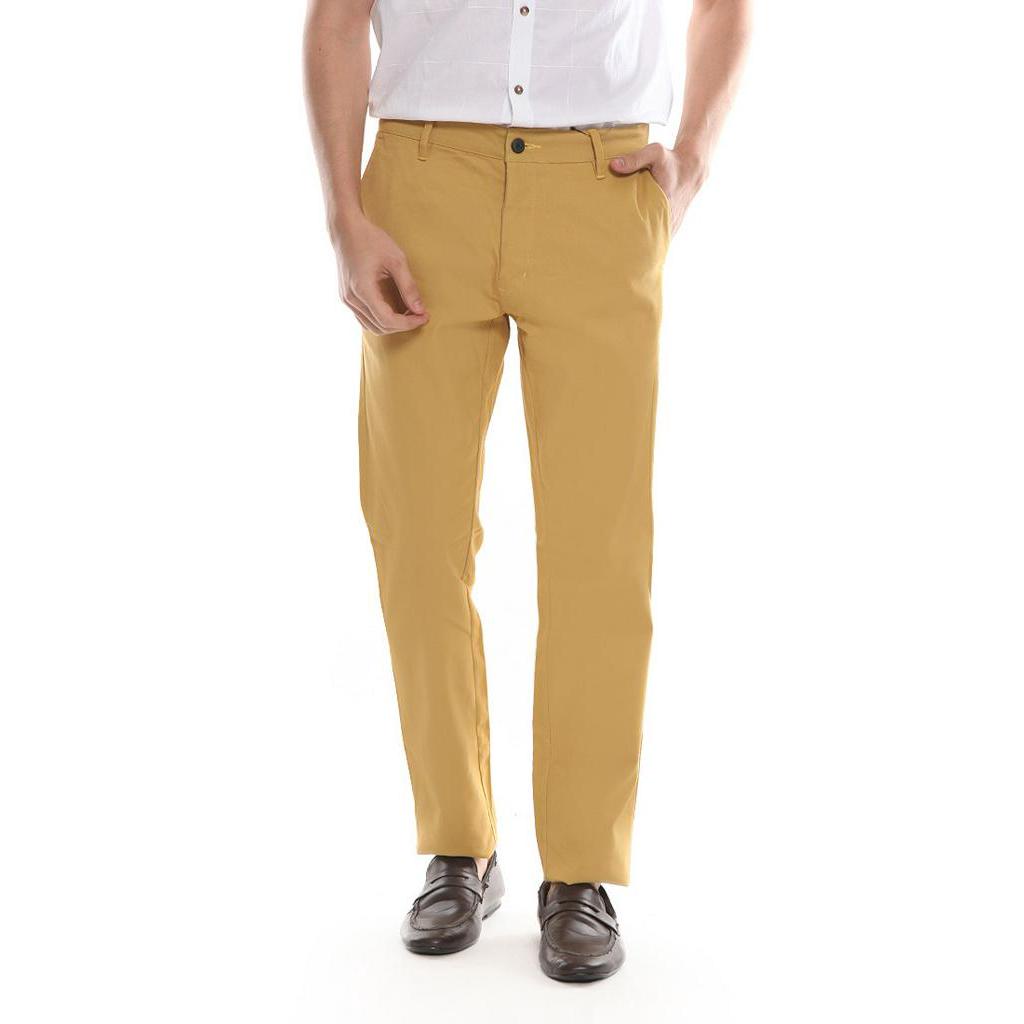 MANZONE Celana Panjang Pria Casual GASPARDO BESTBUY - MUSTARD