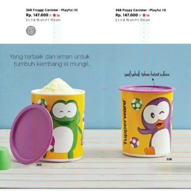 Toples canister Tupperware Uk 2 liter