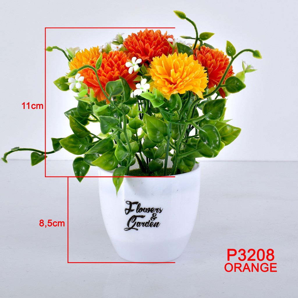 COD/ TL88 TANAMAN BUNGA HIAS POT TANAMAN HIAS DEKORASI RUMAH DAN BUNGA PLASTIK P3208-1