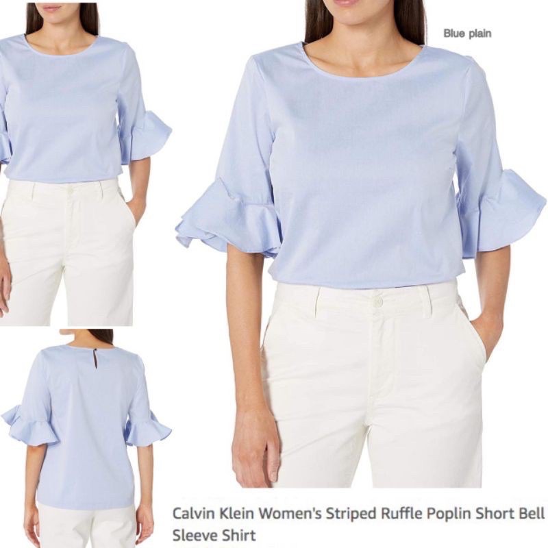 C*lvin klein ruffle short shirt