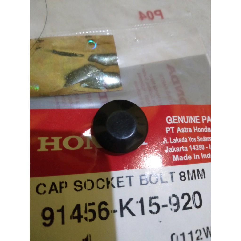 KARET TUTUP BAUT L STANG STIR CB150 R BEAT STREET ORIGINAL