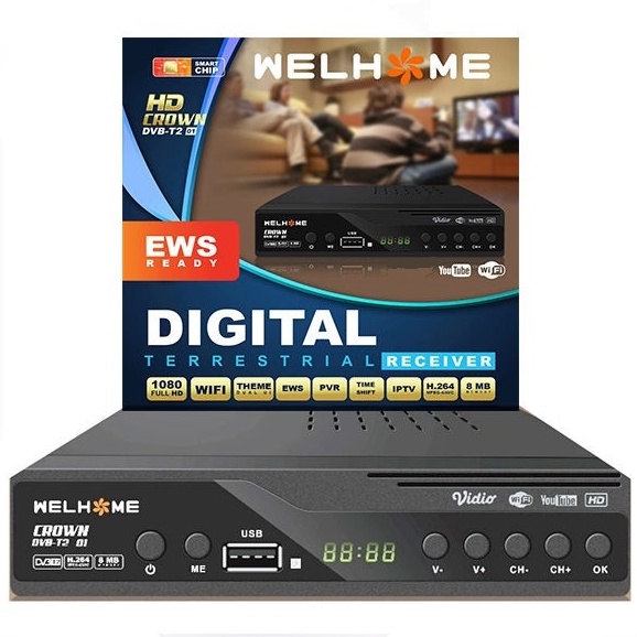 Welhome Set Top Box Crown HD TV Digital Matrix - DVB T2 01 / DVB T2 02