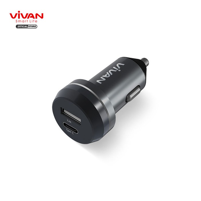 VIVAN CT01 Car Charger TYPE-C 2.4A - Garansi Resmi 1 Tahun