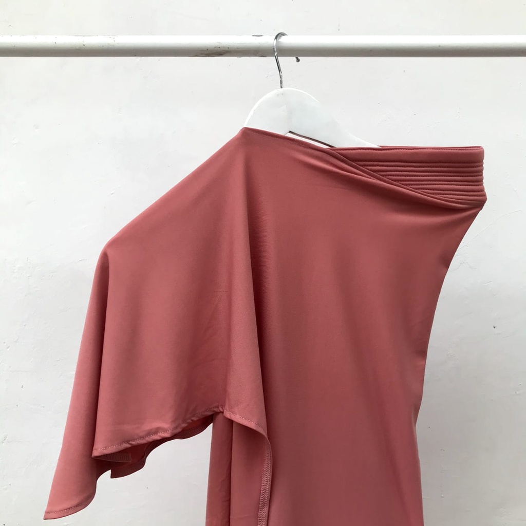 Khimar Jersey Premium / Khimar Pinguin / Khimar Jersey / Jilbab Kerudung Intant-Penguin Dusty Pink