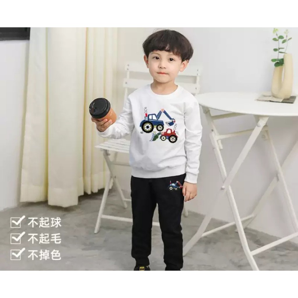 MOKOKOMO - Stelan Anak Laki Laki DECO Kids Panjang - Pakaian Anak Laki Laki - Baju Anak Laki Laki