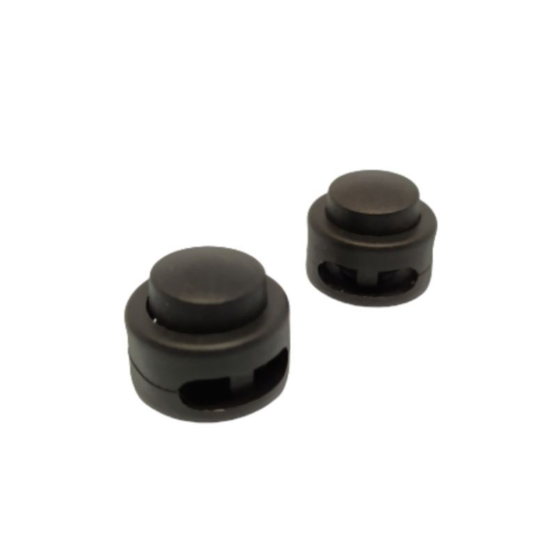 STOPPER BULAT 17 MM LUBANG DUA HITAM