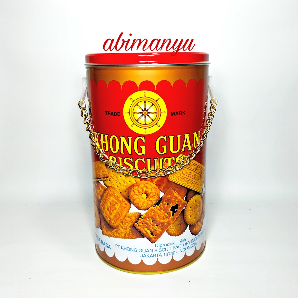 BISKUIT KHONG GUAN KALENG BULAT RANTAI 1000 GRAM