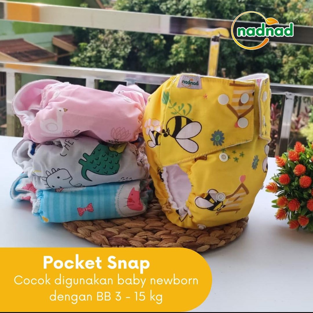 Grosir Popok Kain Cuci Ulang Clodi Pocket Snab Nadnad By Sakina BB 3-15KG