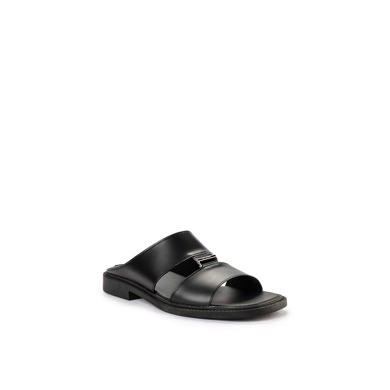 SANDAL CASUAL JIM JOKER PRIA ORIGINAL SLIDE KULIT BRANDED HITAM JJ05