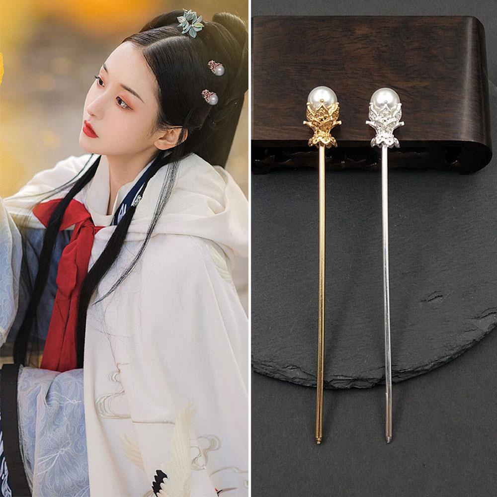 Nickolas1 Stik Rambut Elegan Fashion Hiasan Kepala Warna Emas Perak Logam Vintage Hair Clip