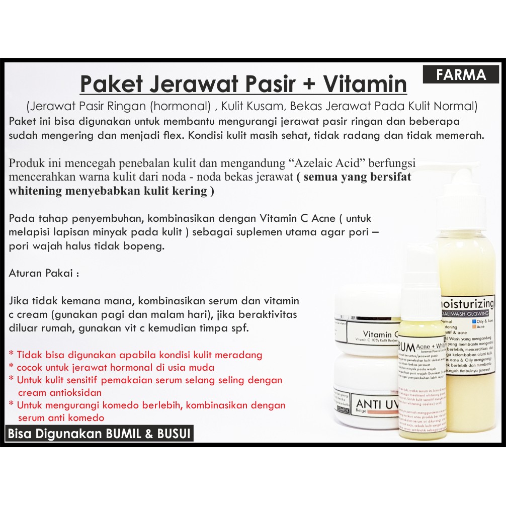 Paket Jerawat Pasir Vitamin Paket Jerawat Ringan Kulit Kusam Bekas Jerawat Shopee Indonesia