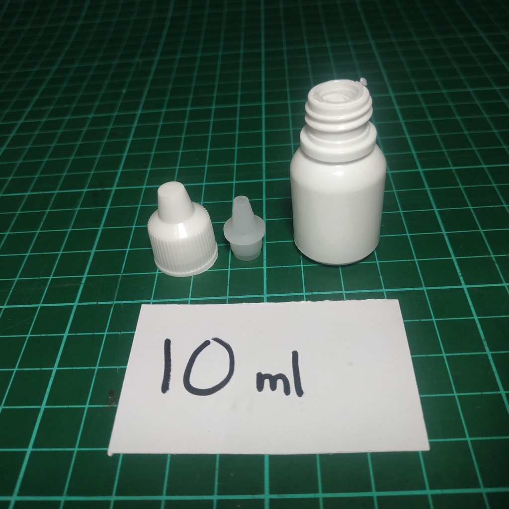Harga Grosir CC botol tetes Plastik 10 ml - Lancip 10ml - natural bening putih susu MINIMAL 500 PCS 