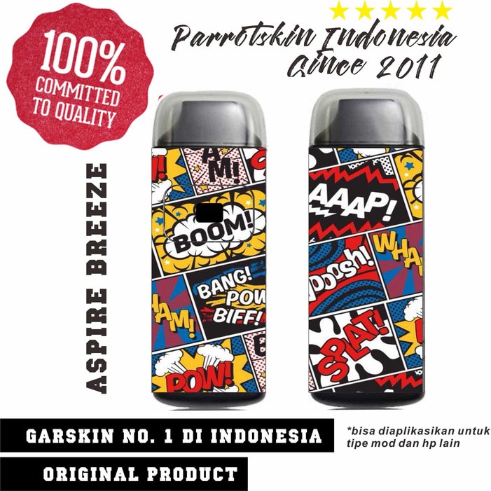 Garskin Aspire Breeze kit mod vape comic edition - free custom