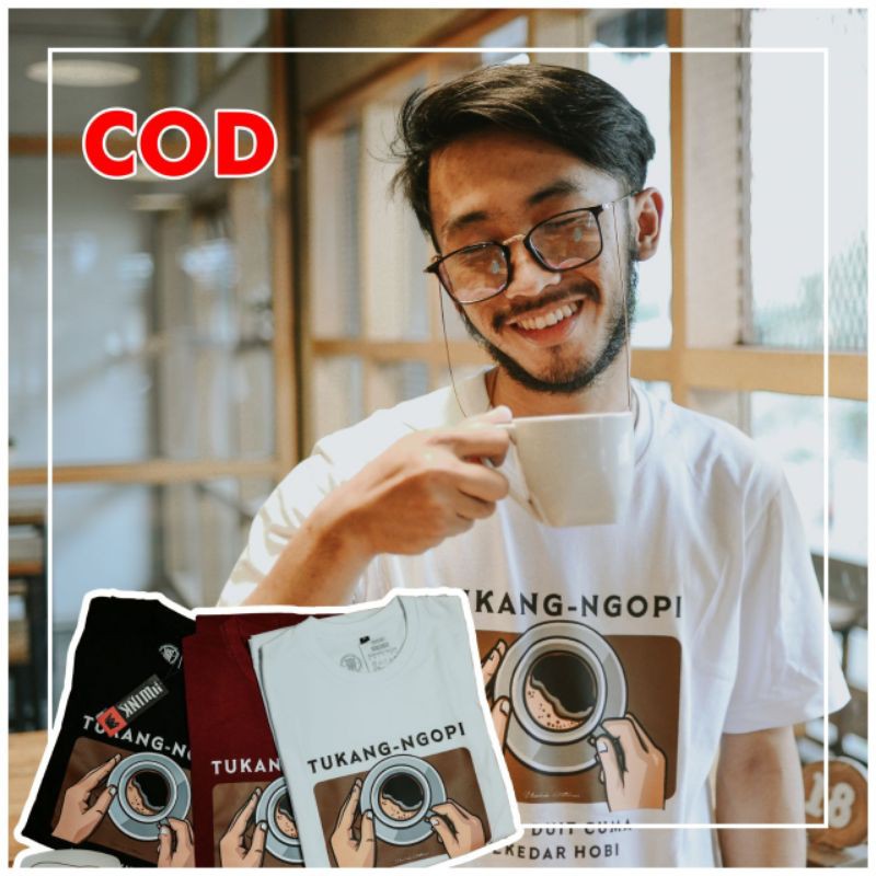 Tukang Ngopi - Kaos Tukang Ngopi - Kaos Ngopi - Kaos Kopi "PREMIUM"