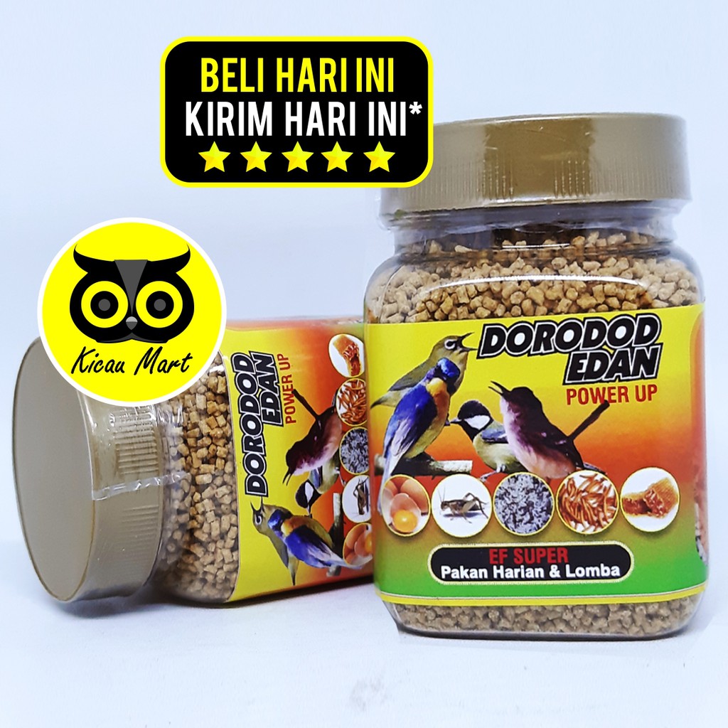 PAKAN MAKANAN VOER PUR HARIAN LOMBA POWER UP DORODOD EDAN EF SUPER UNTUK BURUNG PLECI CIBLEK DEUPKDE