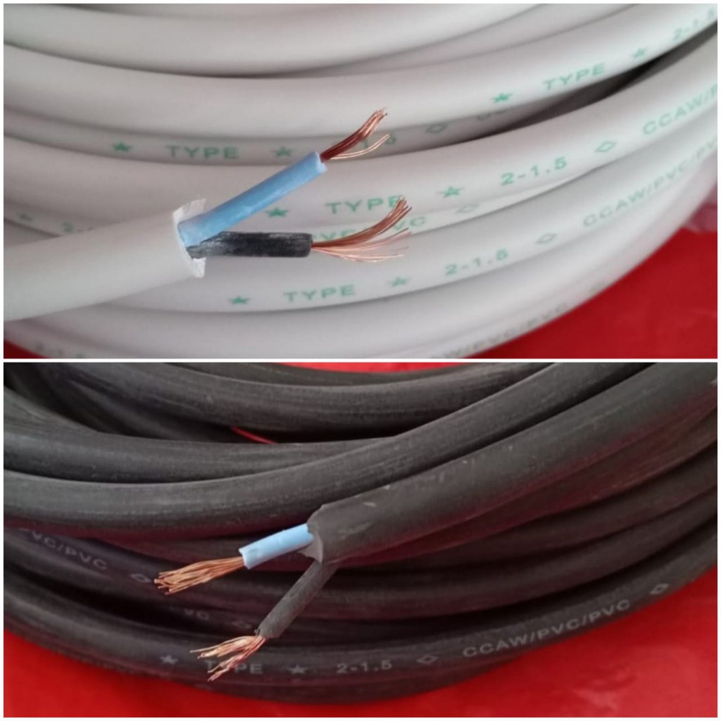 Kabel Listrik Serabut Kabel Serabut 2 x 1.5 mm dan 2 x 0.75 (Per Meter)