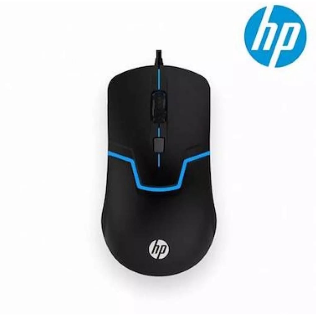 MOUSE GAMING HP M100 SENSOR HIGH 1600DPI RGB LED USB WIRED KABEL-MOUSE GAMING HP M100 WIRED OPTICAL KABEL-MOUSE KABEL LAPTOP-PC KOMPUTER-NOTEBOOK-MOUSE GAMERS HP M100