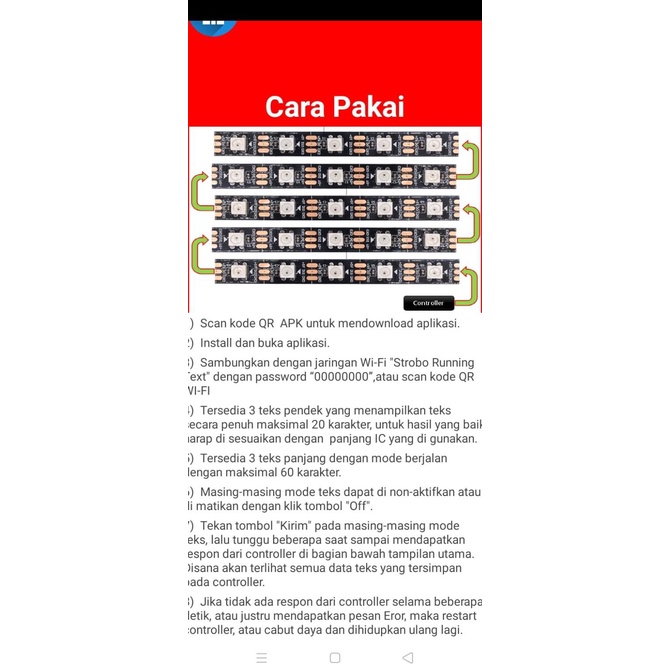 ---Termurah--- Lampu strobo wave kaca mobil WIFI TEXT 7 baris 12V ZIGZAG