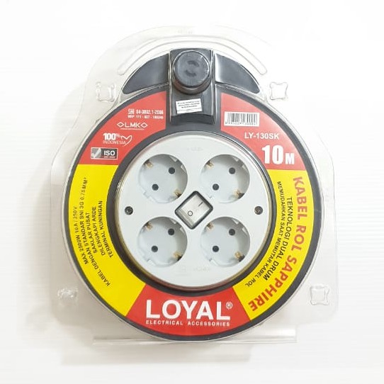 LY-130SK Loyal Sapphire PREMIUM HEAVY DUTY Kabel Box Arde 10m  / Box Kabel / Kabel Rol / Stop Kontak / Colokan / Kabel Gulung