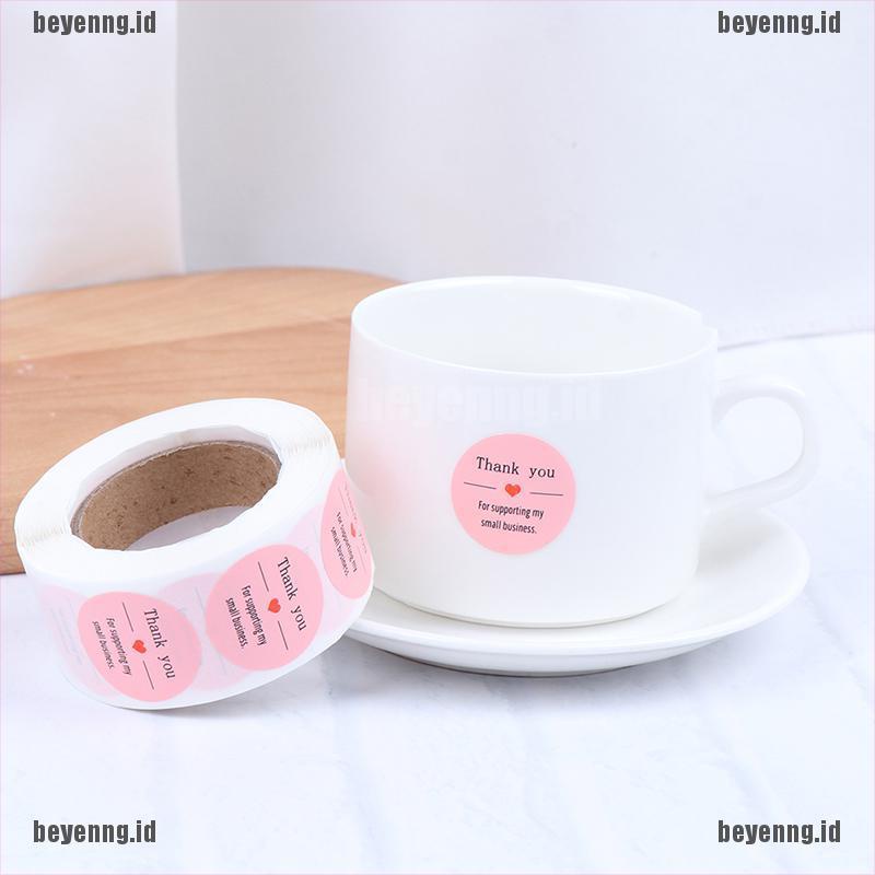 Bey 500pcs Stiker Label Tulisan Thank You Warna Pink Untuk Scrapbook