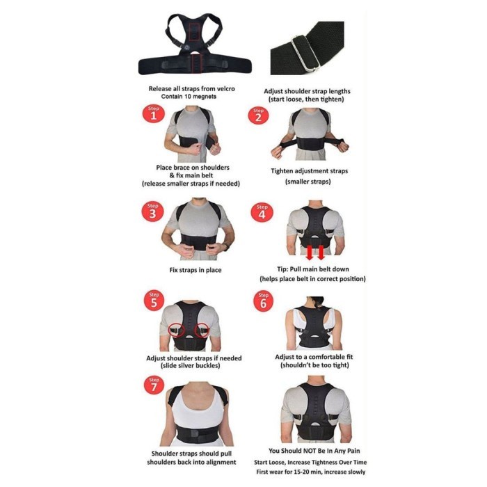 Korset Corrector Back Shoulder Peyangga Punggung Posture Belt Support