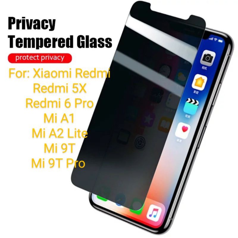 Xiaomi Redmi 5X 6pro Mi A1 Mi A2Lite Mi 9T Pro Antigores Tempered Glass Spy TG Screen Guard protecto