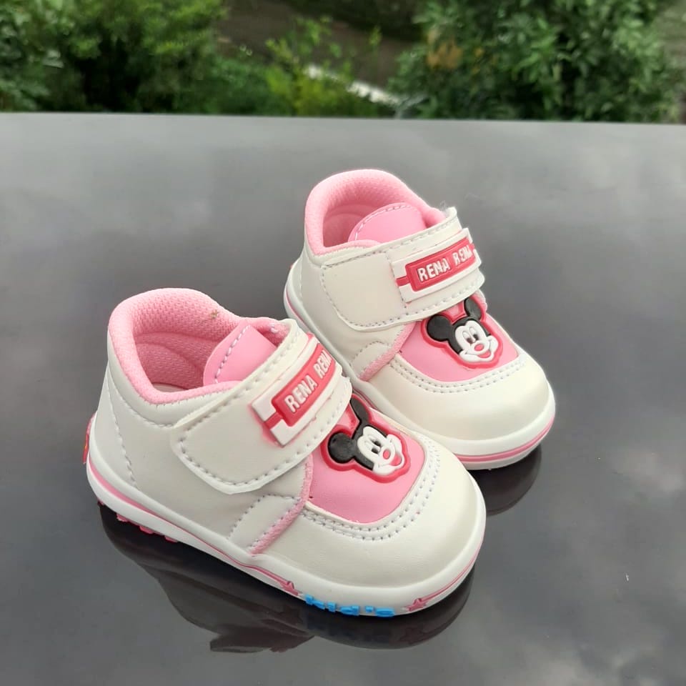 SNP08 Sepatu Sneaker Anak Perempuan Laki laki Micky Mouse Sol Karet Umur 1 2 3 tahun