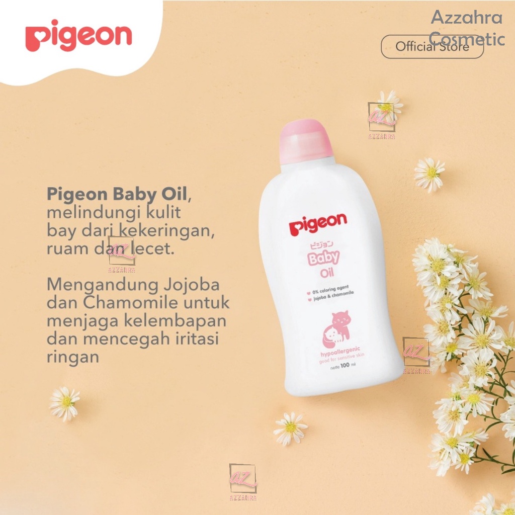 PIGEON Baby Oil Chamomile - 100ml [Baby Oil] ORIGINAL BPOM