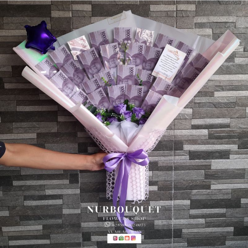 Bouquet Money / Buket Uang / Buket Uang Asli Pecahan 10rb